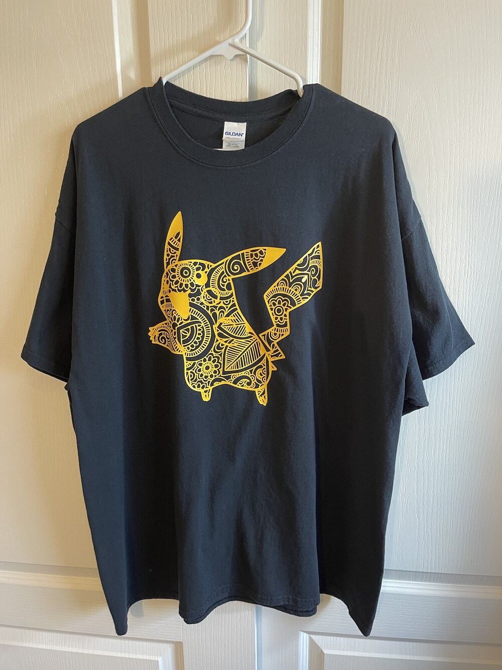 Men's Black Shirt Handmade NEW Size 2XL Pokemon